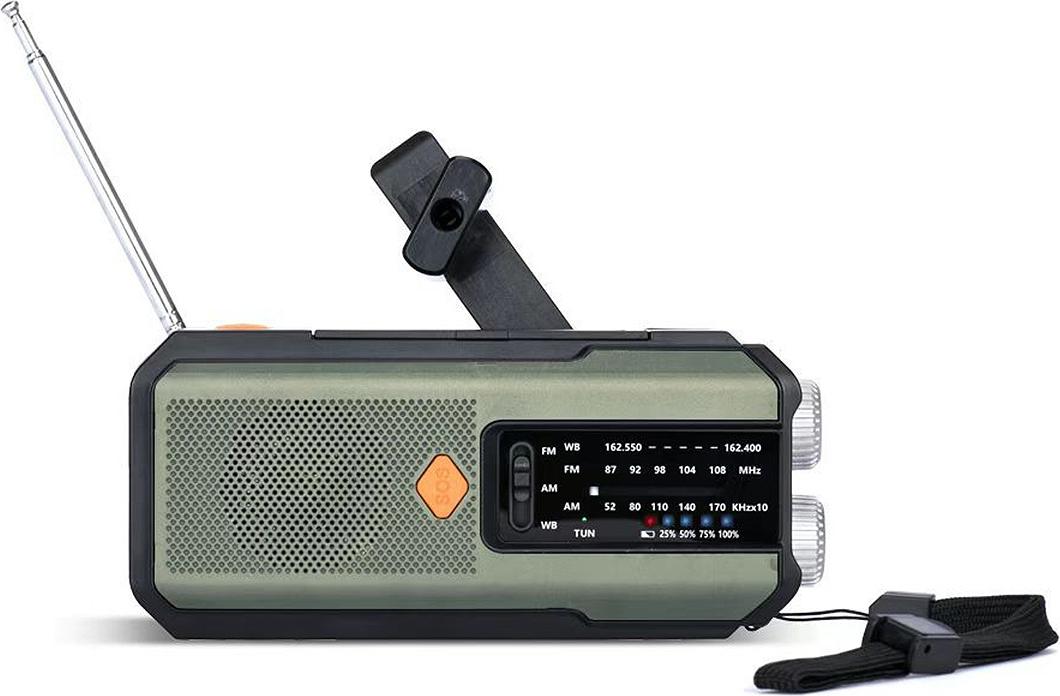 Slyrun Notfall-Solarradio, Solar radio, Notfallradio 5000mAh, AM/FM/NOAA, SOS-Alarm, Taschenlampe & Powerbank KAUF-QYSP-OD1574-016