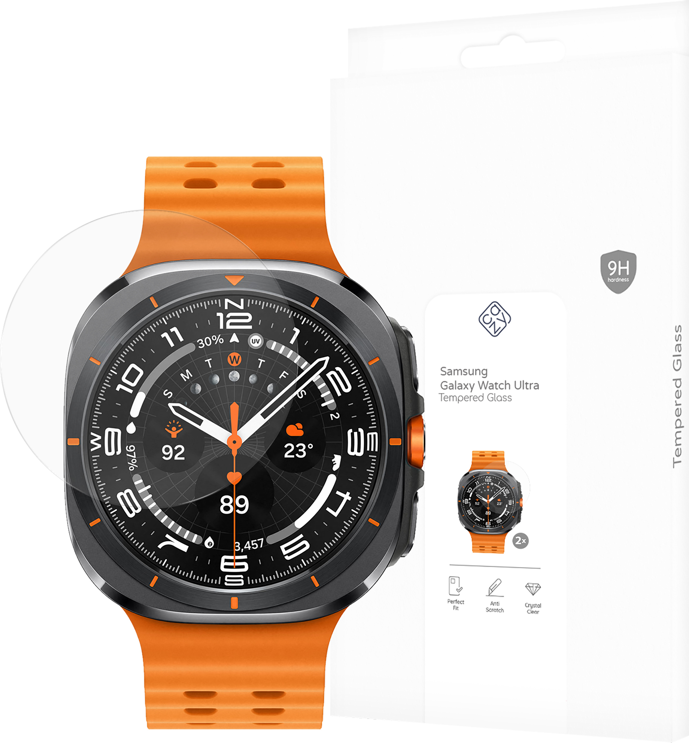 Schutzfolie Samsung Galaxy Watch Ultra (2024) - Panzerglas - Cazy - Transparant SPGSGW47MM