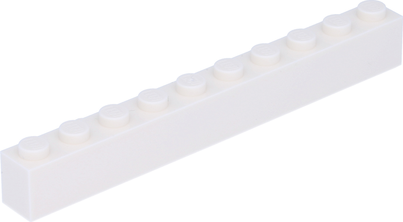 LEGO® 1x10 kociek Vysoké kocky Biela - 6111 NEW! Množstvo 100x