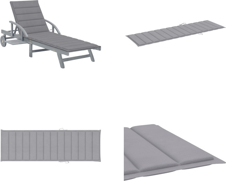 vidaXL Lehátko s opierkou Akáciové masívne drevo - Lehátko - Lehátka - Drevené ležadlo - Drevené ležadlá