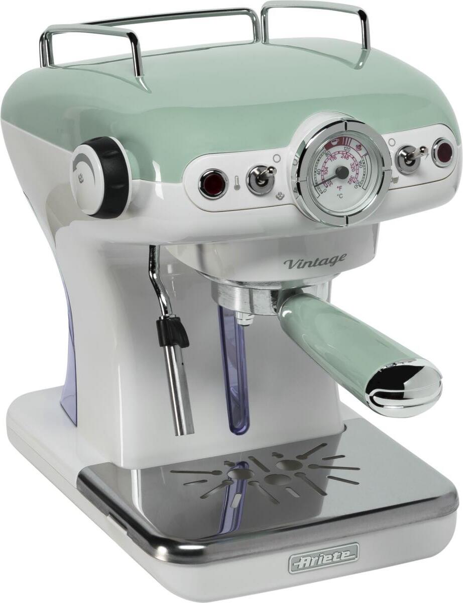 Vintage Siebträger-Espressomaschine grün