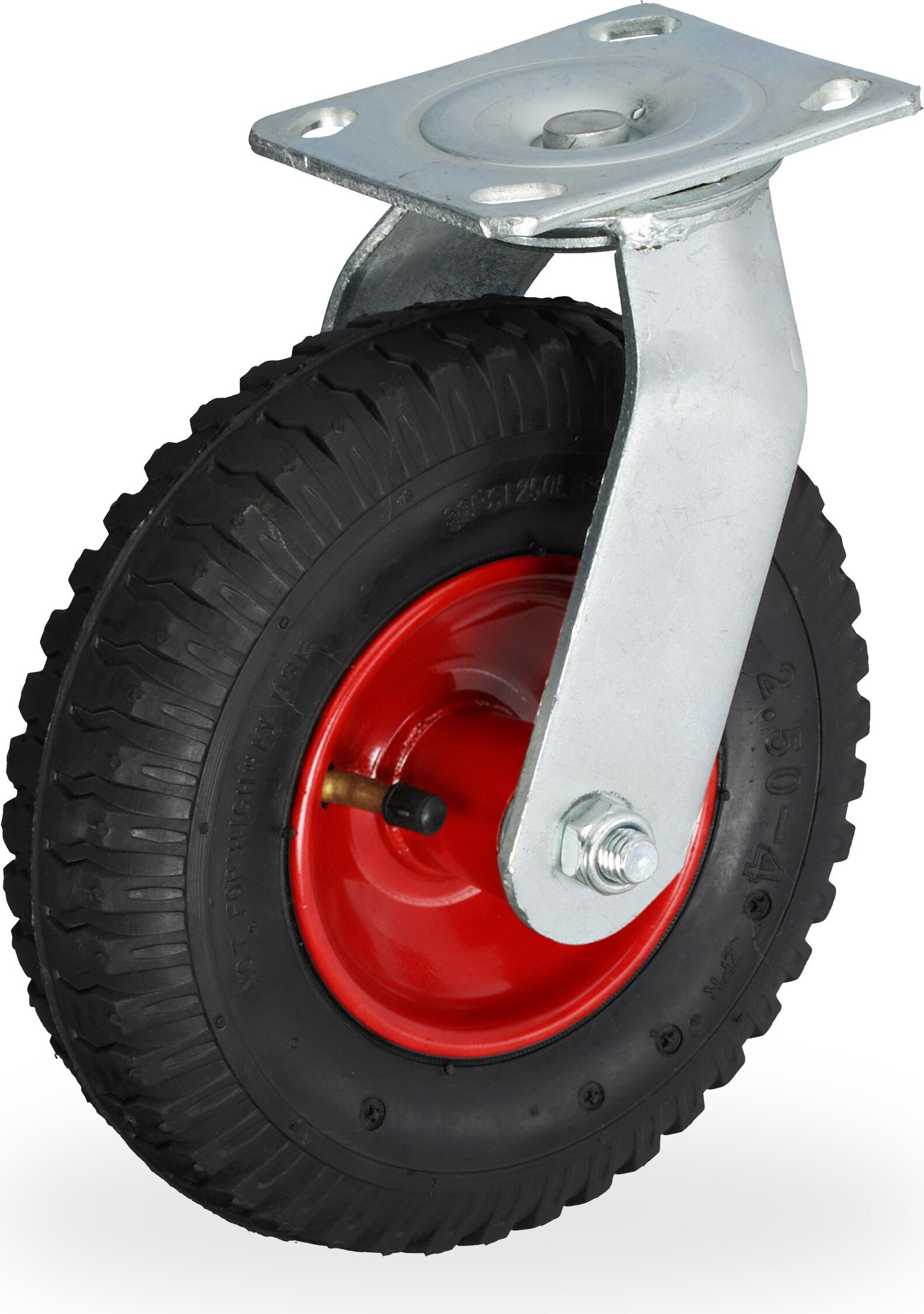 relaxdays Lenkrolle luftbereift 2.50-4 10050034_261