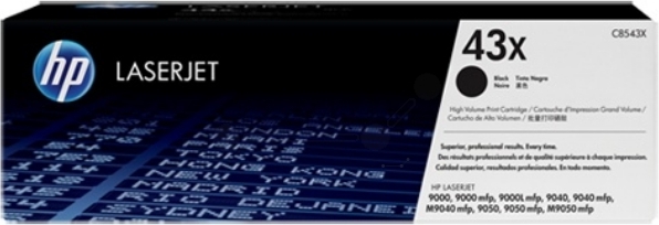HP C8543XC 43X tonerová kazeta čierna zmluvná, 30 000 strán 5% pre LaserJet 9000 HNS L MFP 9040 MFP 9050 9050 DN MFP N