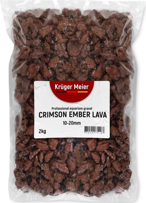 Kruger Meier Crimson Ember Lava 10–20 mm – Strukturierte Lava-Bodensubstanz 2 kg