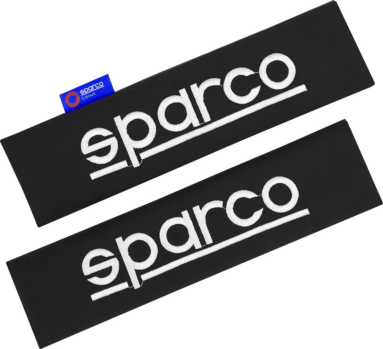 SPARCO Gurtschoner Gurtpolster Sicherheitsgurt Gurtschutz Autogurt Schwarz 2x 07000000000010865