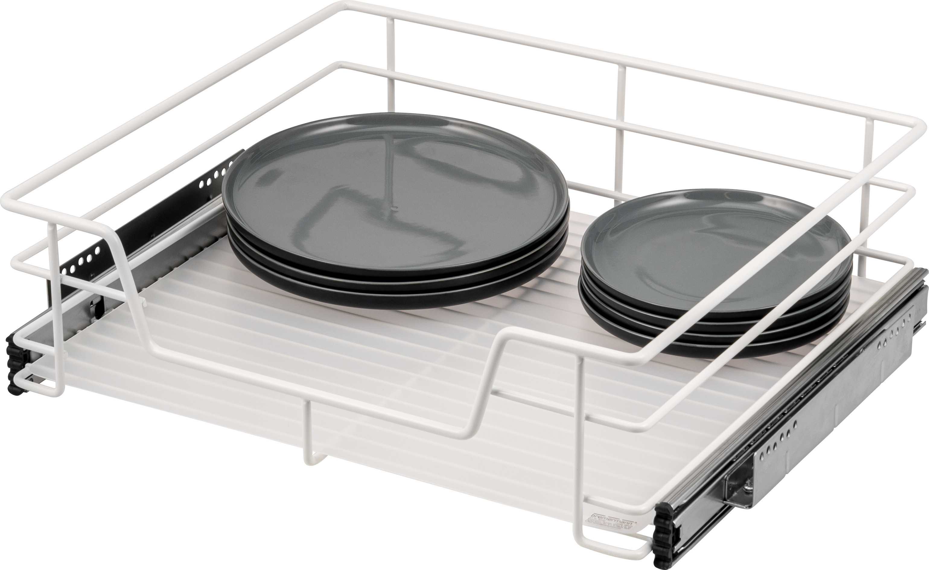 Cassetto Con Guide Silenziose Capacità Rinforzata Cassetto Telescopico Estraibile Per Armadio, Larghezza Regolabile 30-50 Cm, Senza Foratura, Per Cucina, Bagno, Soggiorno Scatola Portaoggetti Estensibile