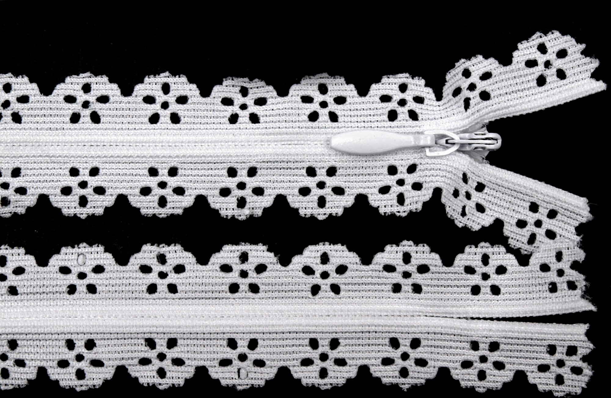 maDDma 1 Spitzen-Reißerschluss Reissverschluss Spitzenreißverschluß, 2,3x18cm, weiß 70018270340_101