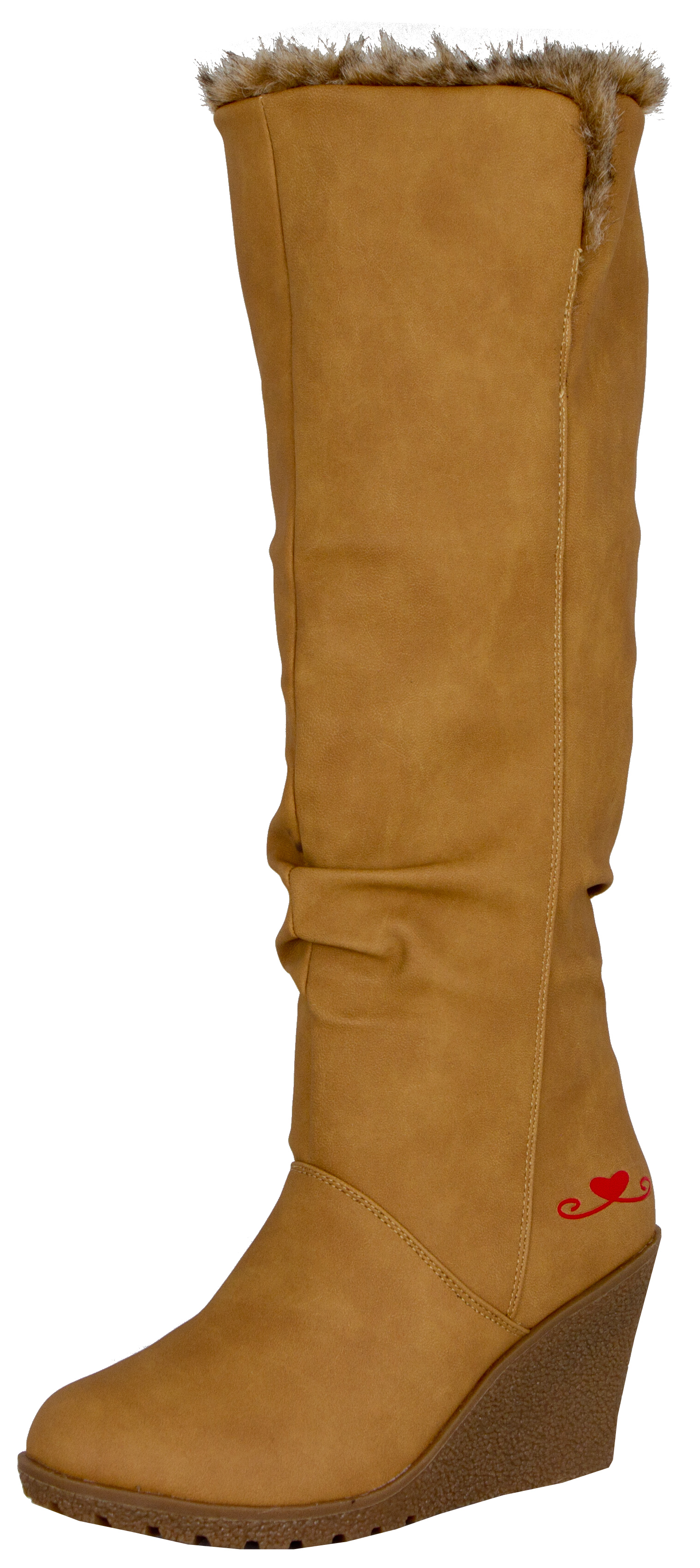 LOVENESS, Damen Fellstiefel Damenfellstiefel Stiefeletten gefuetterte Stiefel Boots, Farbe Camel, EU 41 L85-Braun_Braun_41
