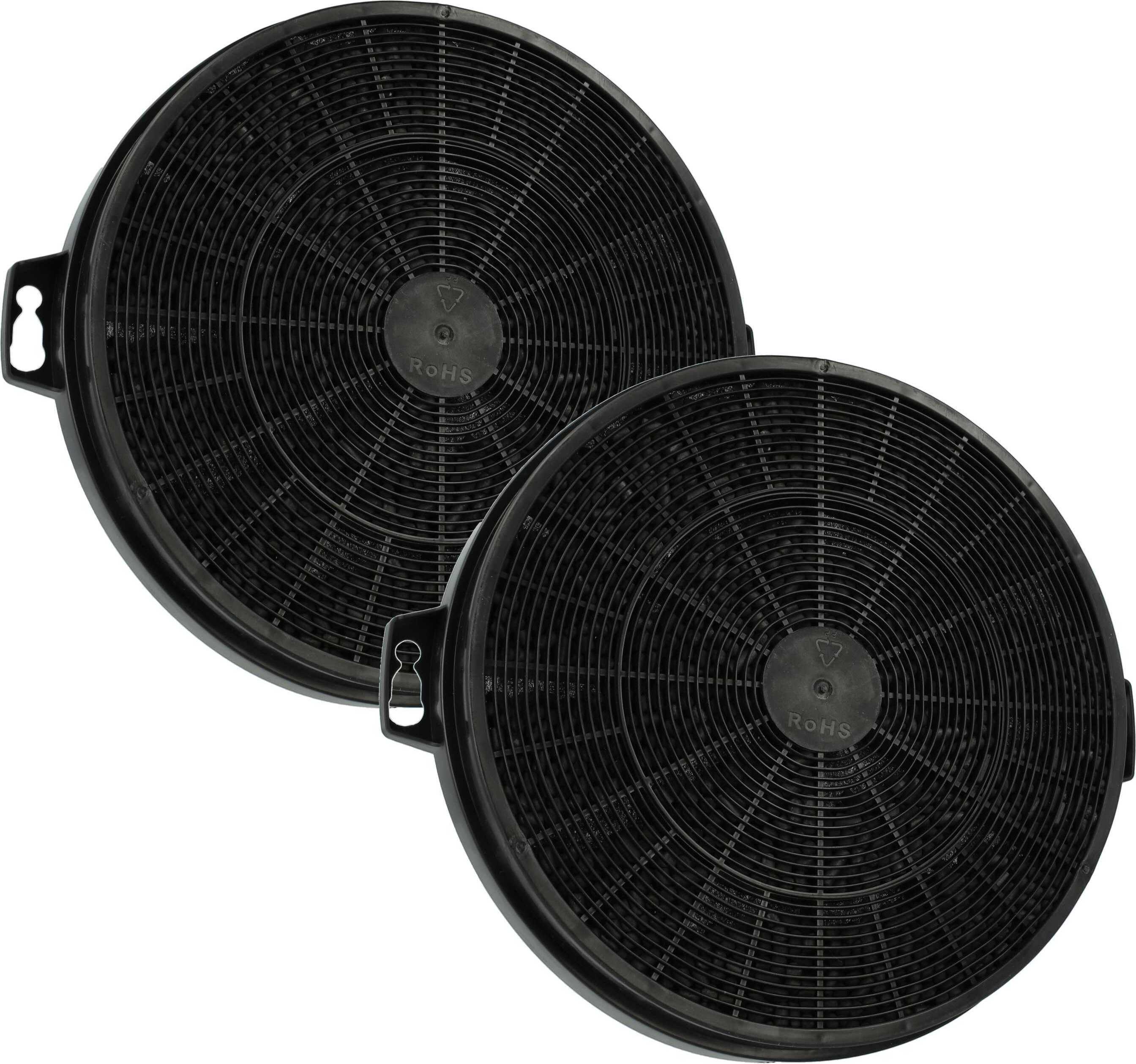 vhbw 2x Aktivkohlefilter kompatibel mit Cata Valto 700 XGWH, Valto 700 XGBK, Valto 600 XGWH, Valto 600 XGBK Dunstabzugshaube - 13,25 cm 175241411-1