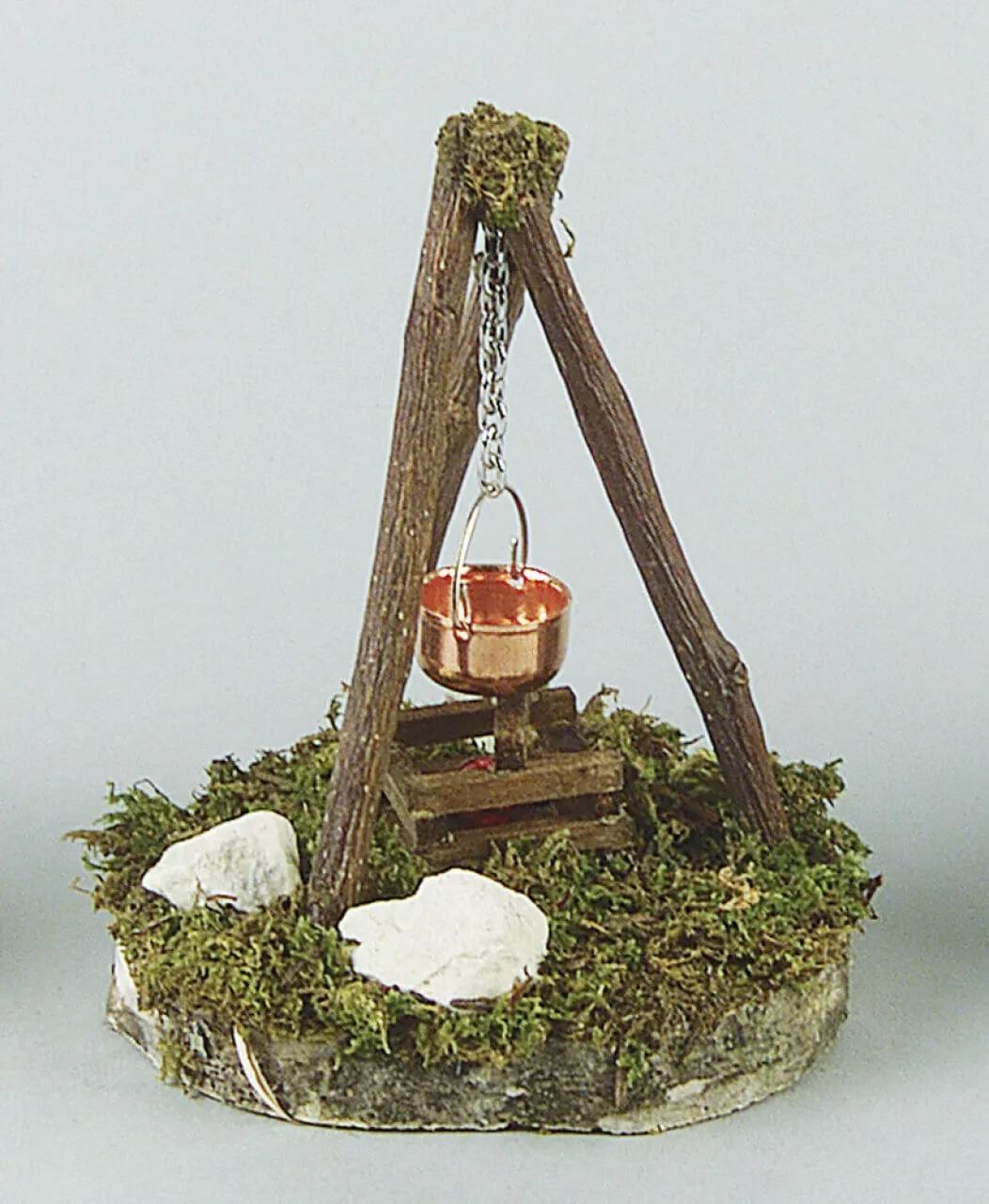 Kahlert Licht Lagerfeuer mit Kessel, 140 mm ohne Flackerlicht 040675