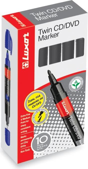 Luxor CD/DVD-Marker mit Doppelspitze 3703/10