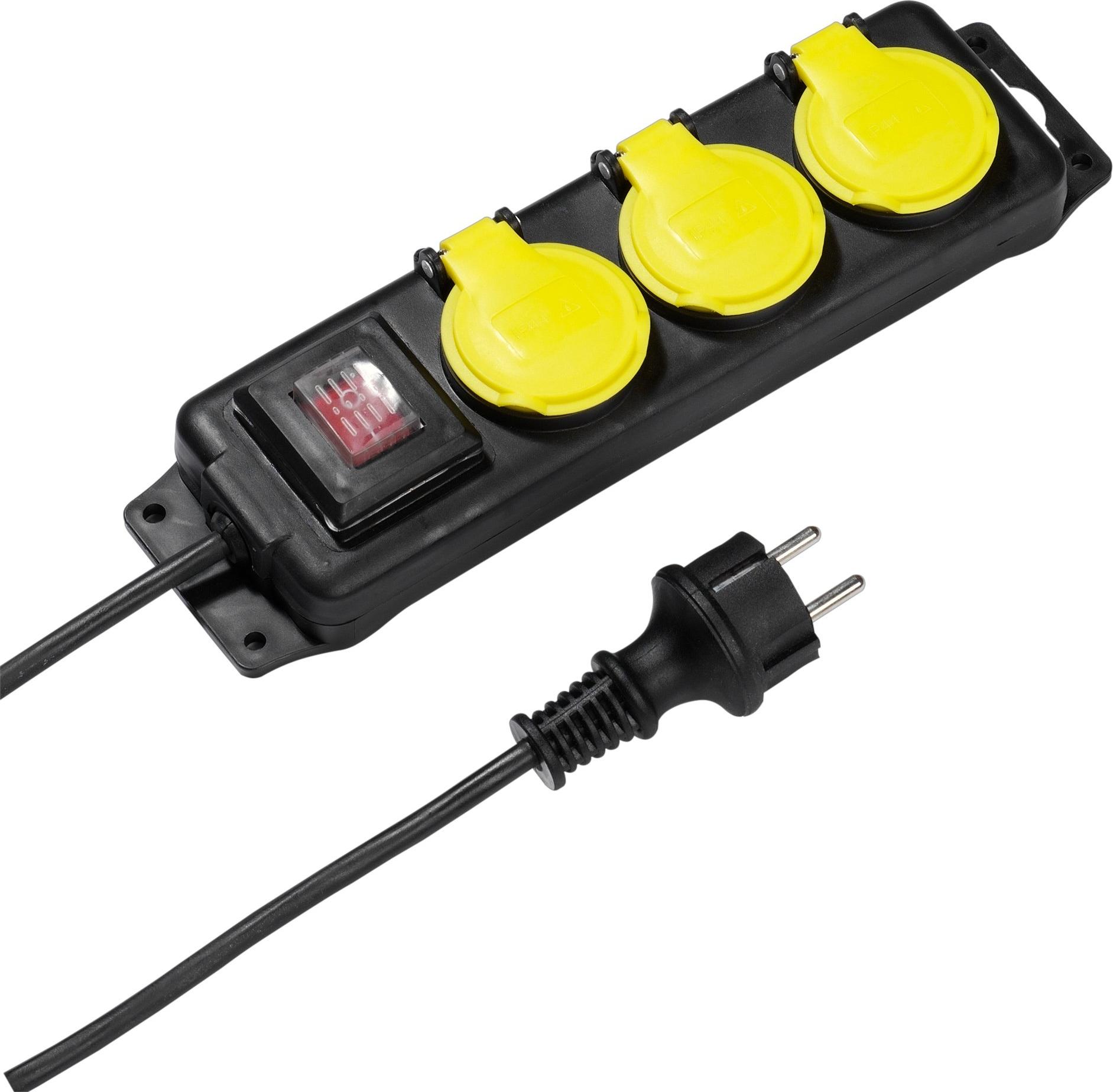 VIVanco™3-fach Outdoor Steckdosenleiste mit Schalter (39607) VVELSTR3SCHSWOUW