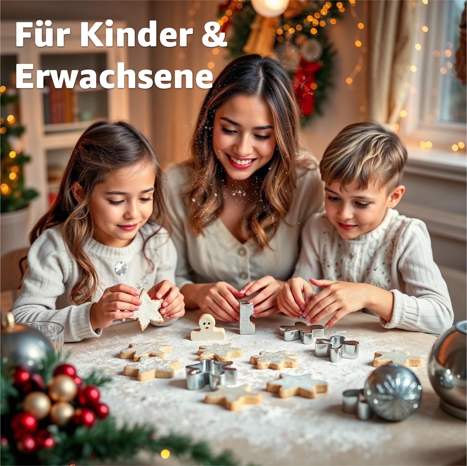 Weihnachts Ausstechformen Set 12-teilig - Edelstahl Plätzchenausstecher Für Weihnachtsbäckerei