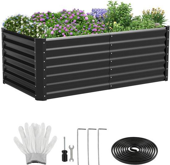 OEM Gartenkulturkiste Met Stahl 160x90x60 cm - Ergonomische Wurzelkiste Schützt den Rücken - Stabiler Galvanisiert Stahl 0.6mm - Großer Inhalt für tiefwurzelnde Pflanzen - Korrosionsgeschützt Antracit 2026