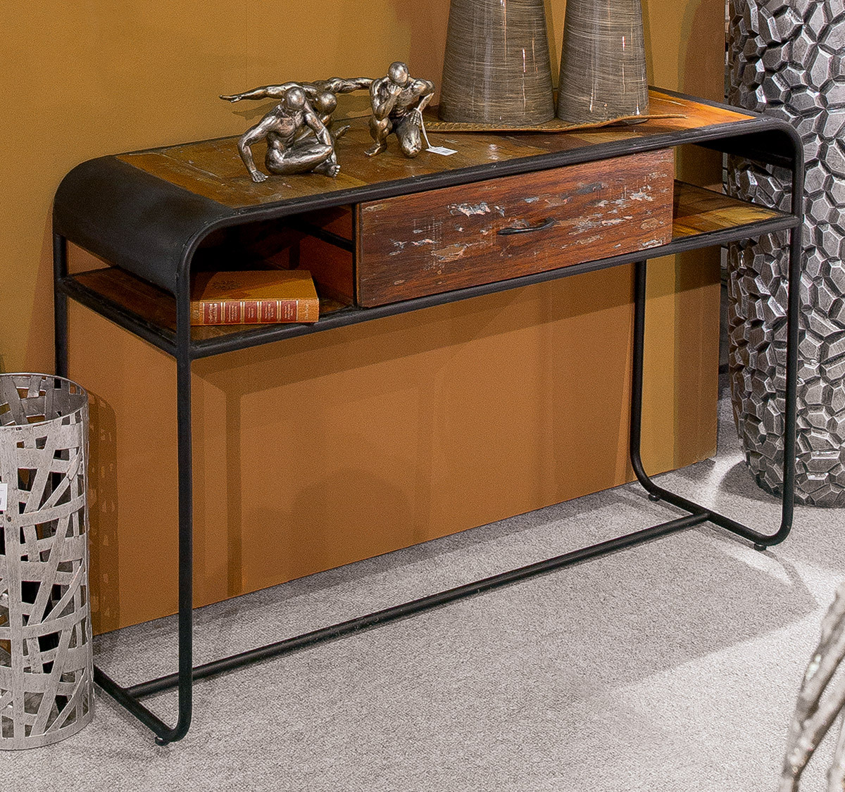 Gilde Sideboard, "Rusty", Metall, braun, VE 1, L. 40 cm, B. 120 cm, H. 80 cm 69182 /kein Paketversand möglich/Abholung in Wiesloch oder mit Aufpreis Palettenversand 69182 _Ü