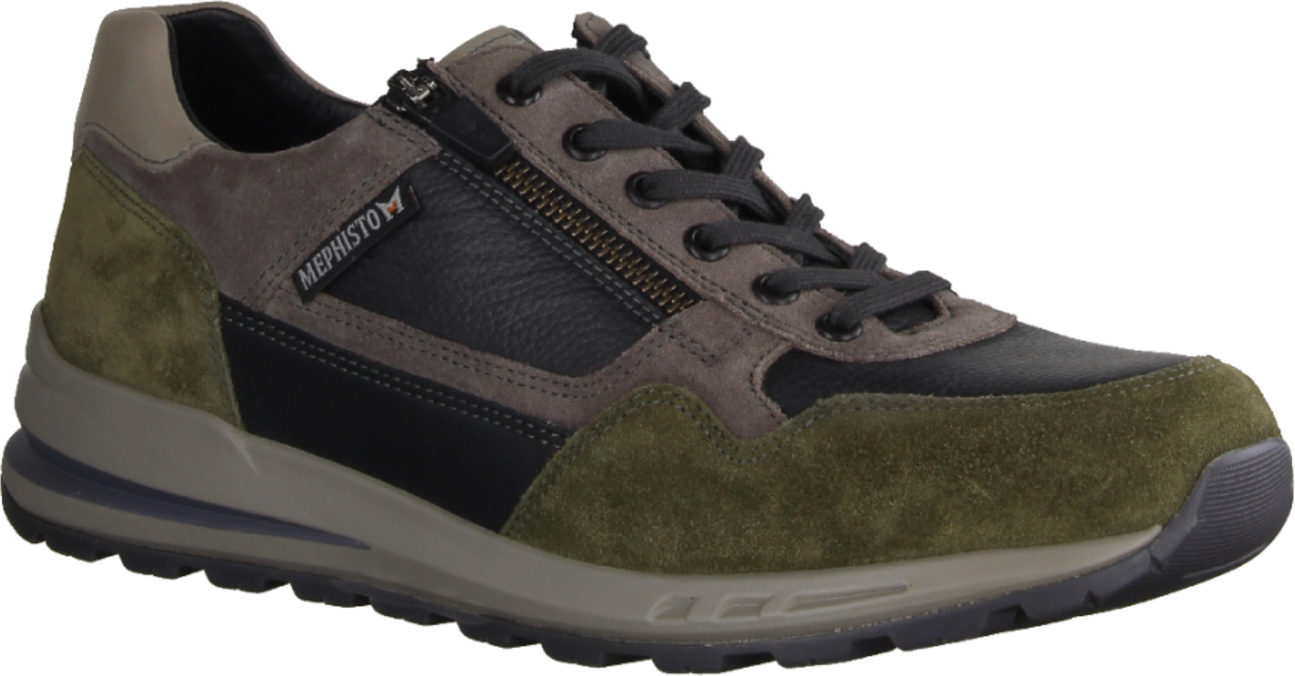 Mephisto Bradley men, šnurovacie, nízke topánky, kožené, khaki - pánske tenisky / šnurovacie topánky, zelené, kožené&nbsp