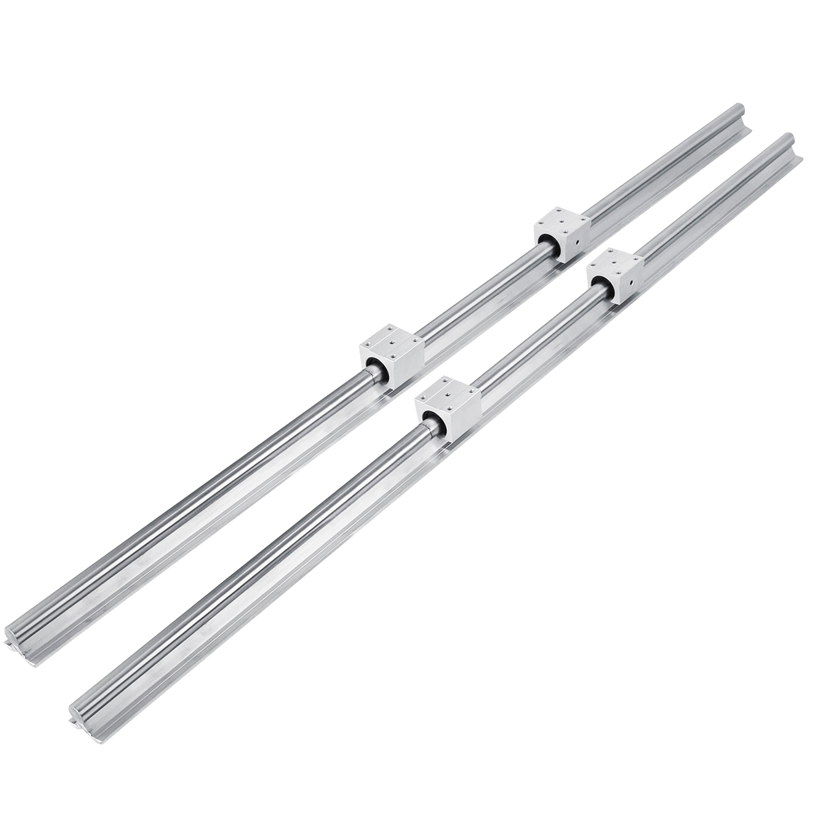 VEVOR 2X SBR20x1200mm Linearführung Linear+4 SBR20UU Block Steifigkeit Fräse CNC-Set