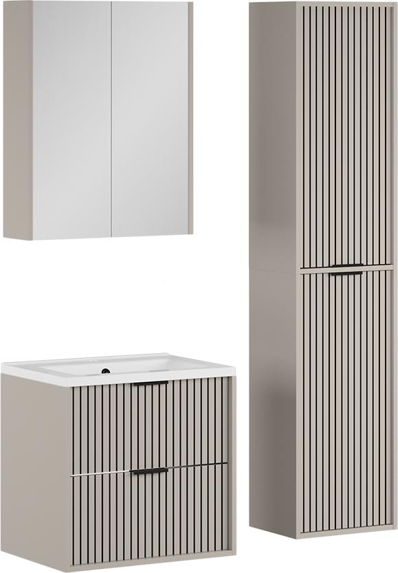 Vicco Badmöbel-Set Ruford, 4 Teile, Cashmere