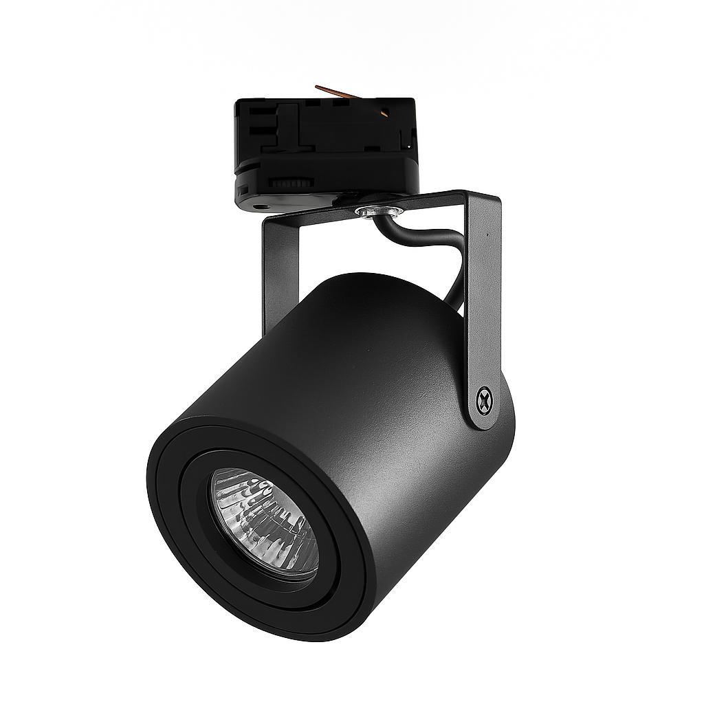 MasterLED Deckenstrahler – Ø 80 mm – 3-Phasen – schwarz – GU10 – Schienensystem – schwenkbar – Deckenspot schwarz – Deckenleuchte Schienensystem – ABI 8582