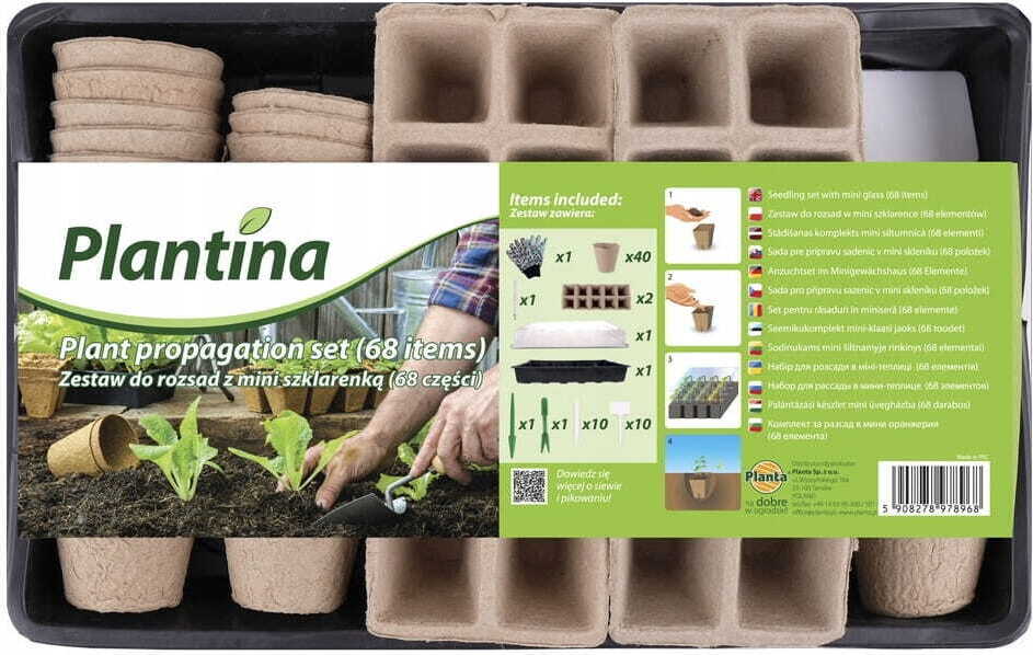 Planta Mini-Gewächshaus Setzling 68-teilig