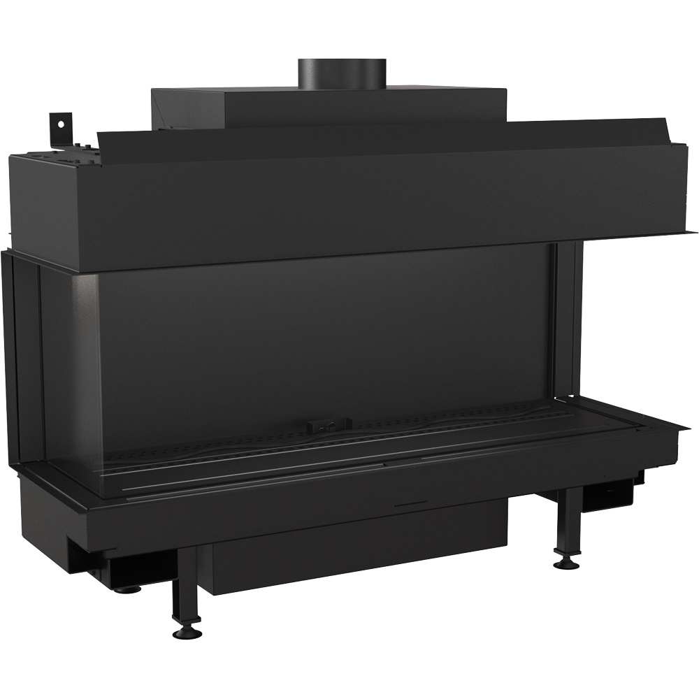 Plynový krb LEO 100 ľavý pravý propán bután fi 100/150 9,5 kW