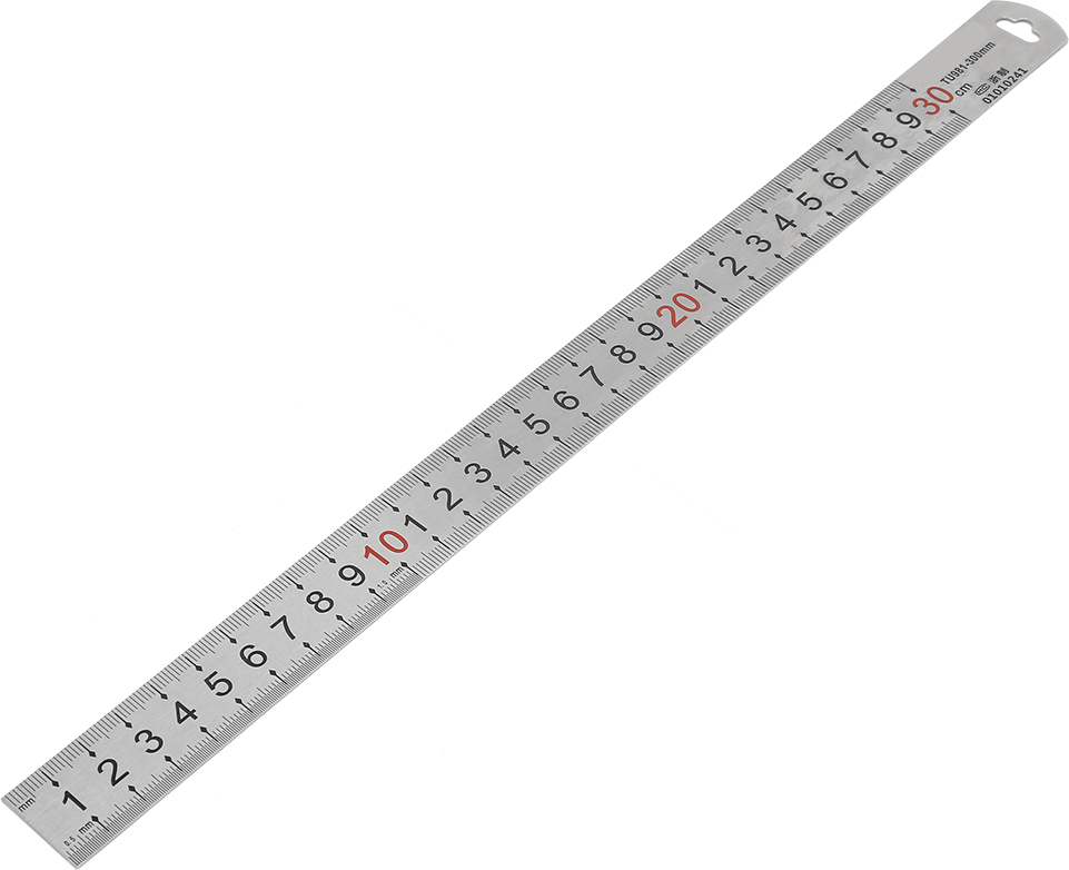 Cocosity 300mm Edelstahl Lineal Messwerkzeug Metrische Markierungen