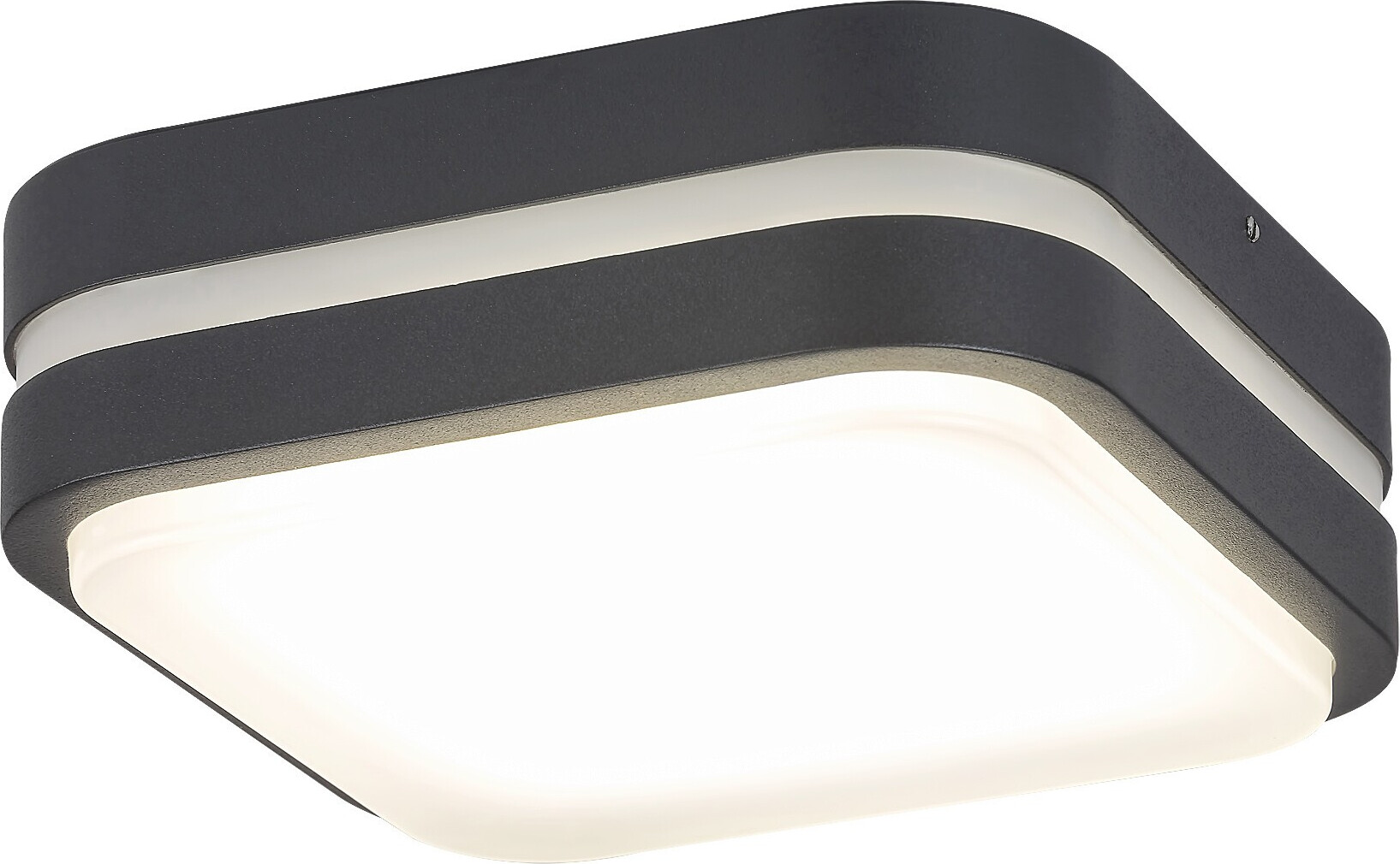 Rabalux 8850 Außendeckenleuchte Hamburg, 12W, 4000K, 900lm, anthrazit-weiß, neutralweiß, 28,5x28,5cm