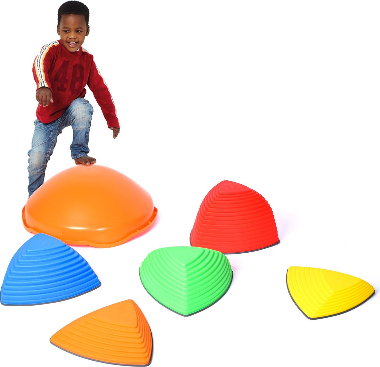 Gonge Spielkreisel Mini Top m. 5 Hügelkuppen - orange