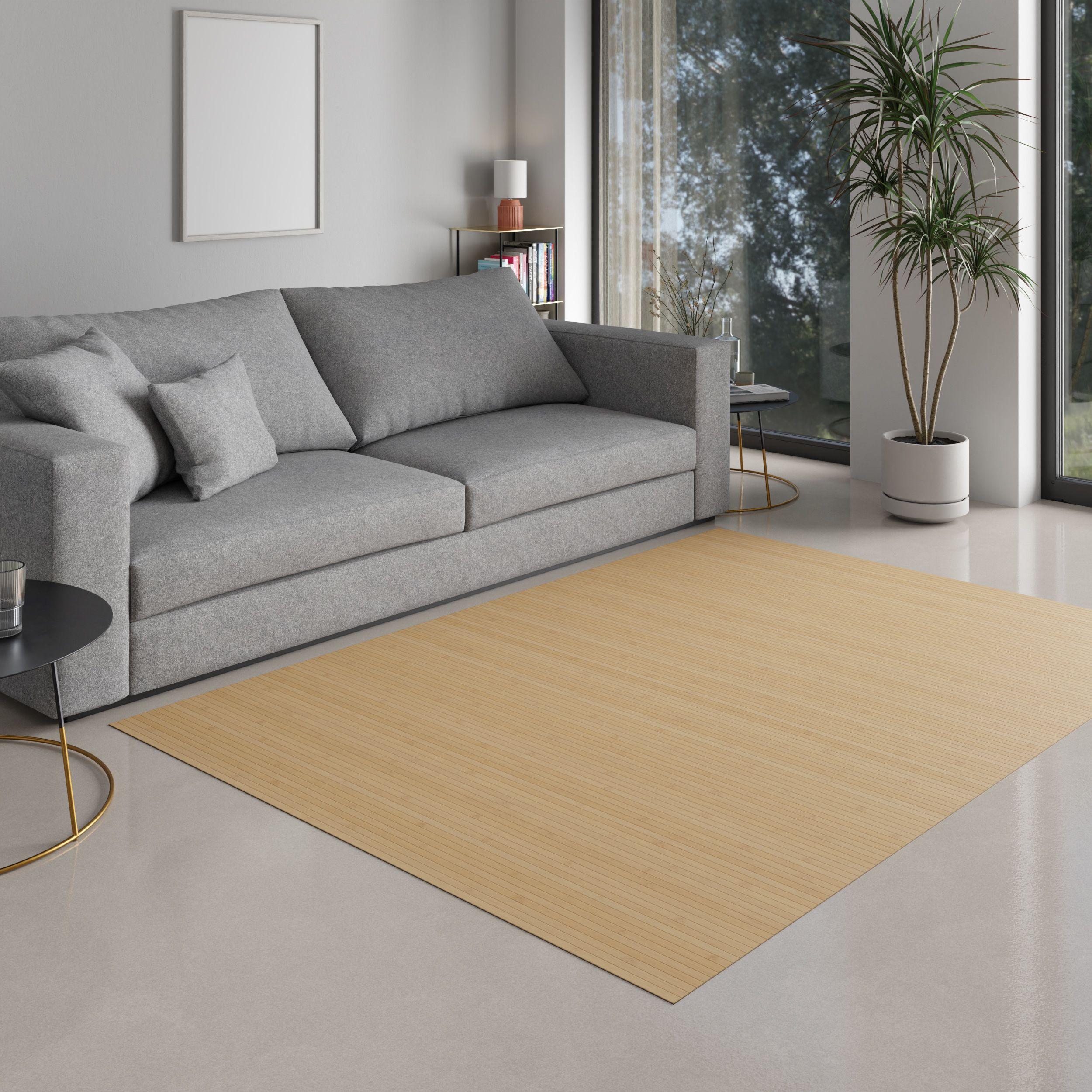 DE-COmmerce GmbH & Co.KG Bambusteppich, Teppich Bambus Massive pure 140x200 cm Matte, Läufer 0102171402001