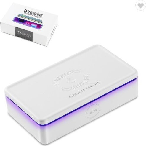 Bezdrôtová nabíjačka QI so sterilizátorom mobilných telefónov