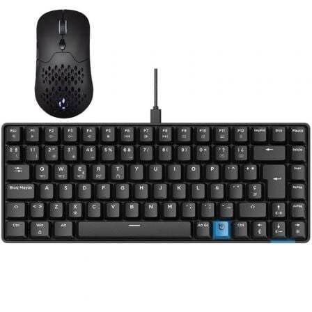 Tastatur mit Maus Hiditec GKE010006 Qwerty Spanisch S0238254