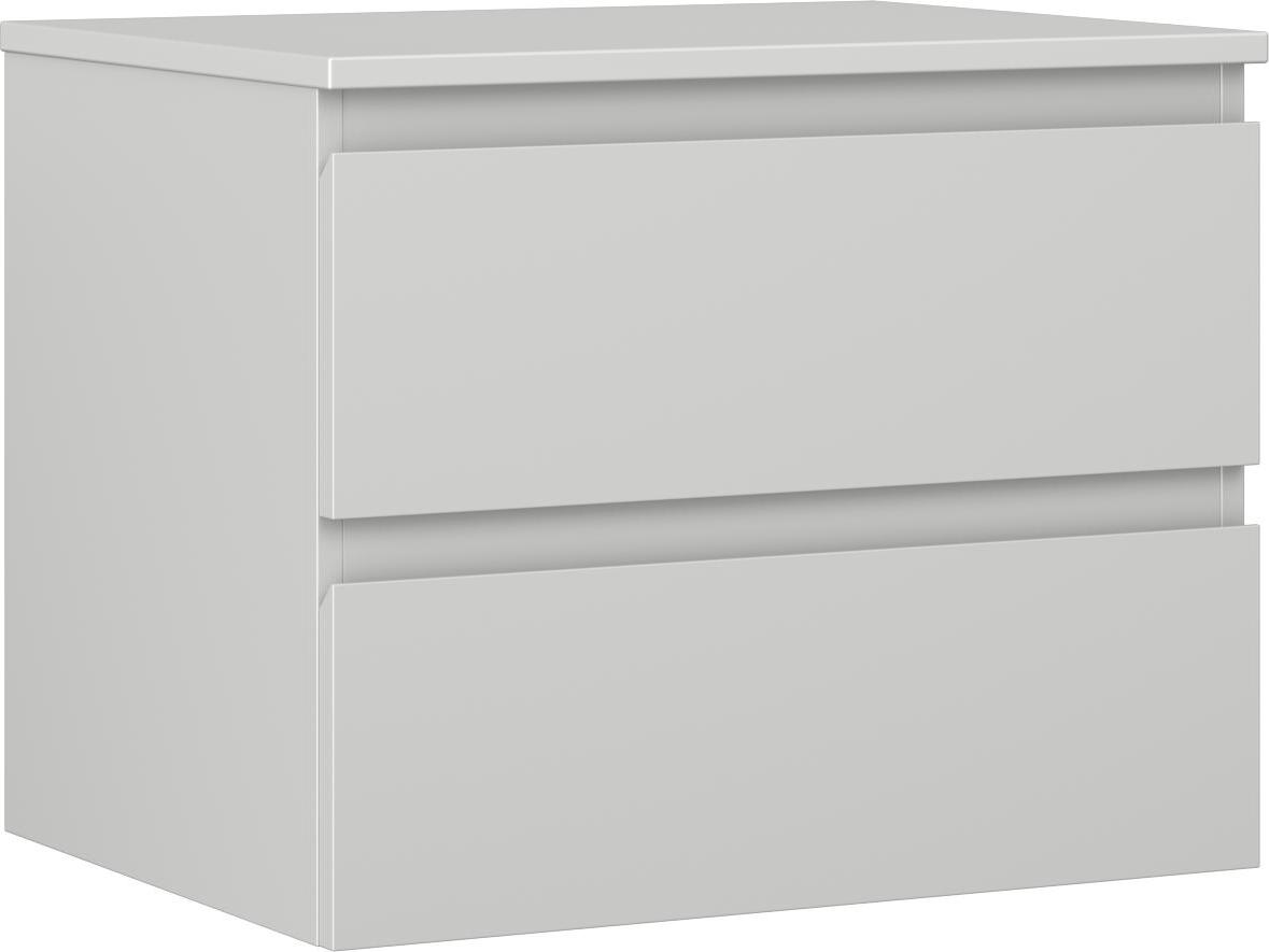 Mexen Orio Badezimmerunterschrank 60 cm mit Platte, 2 Schubladen, grau matt - 91A10-06047-2-BFFC62