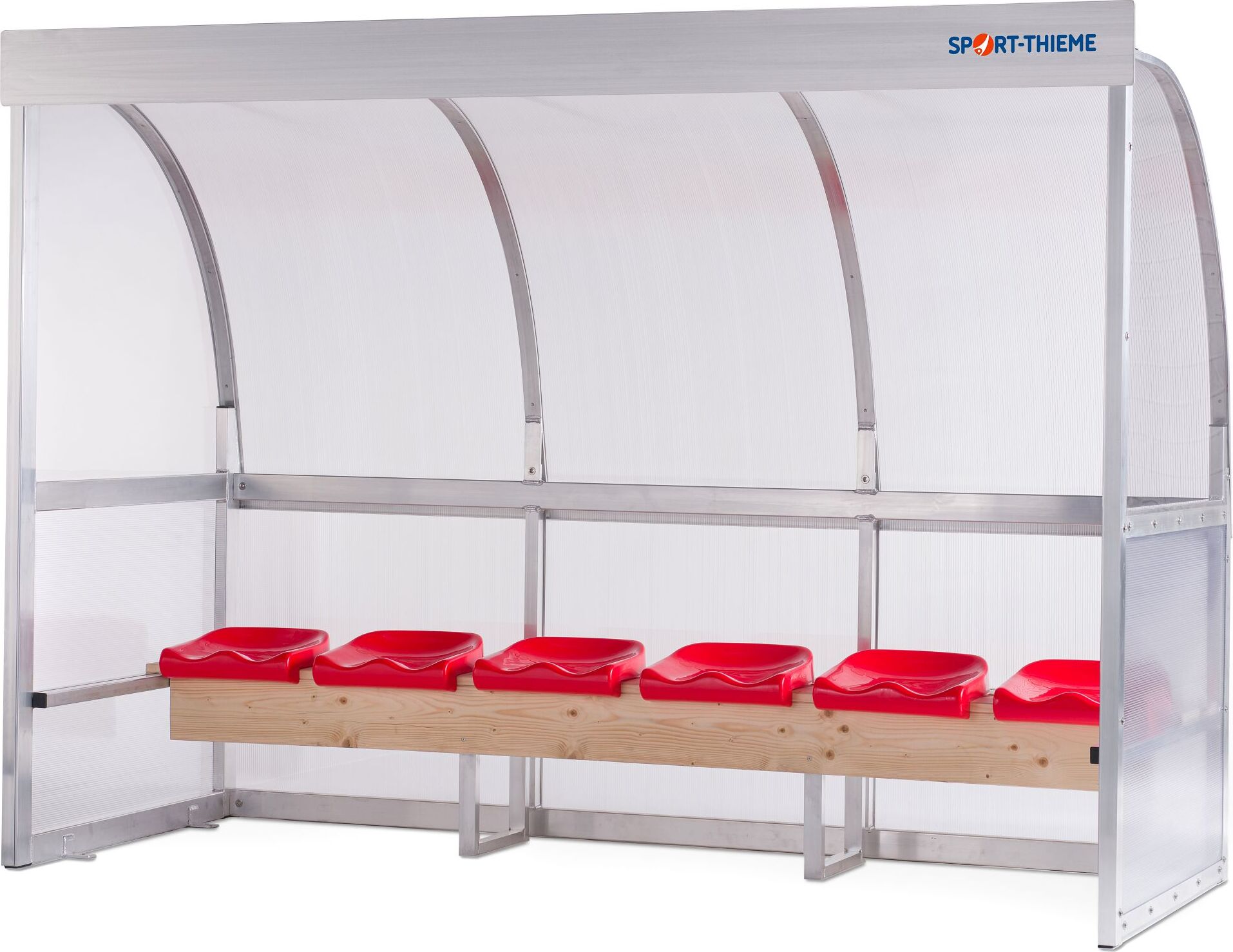 Sport-Thieme Spielerkabine "United", Sitzschale, 4 m