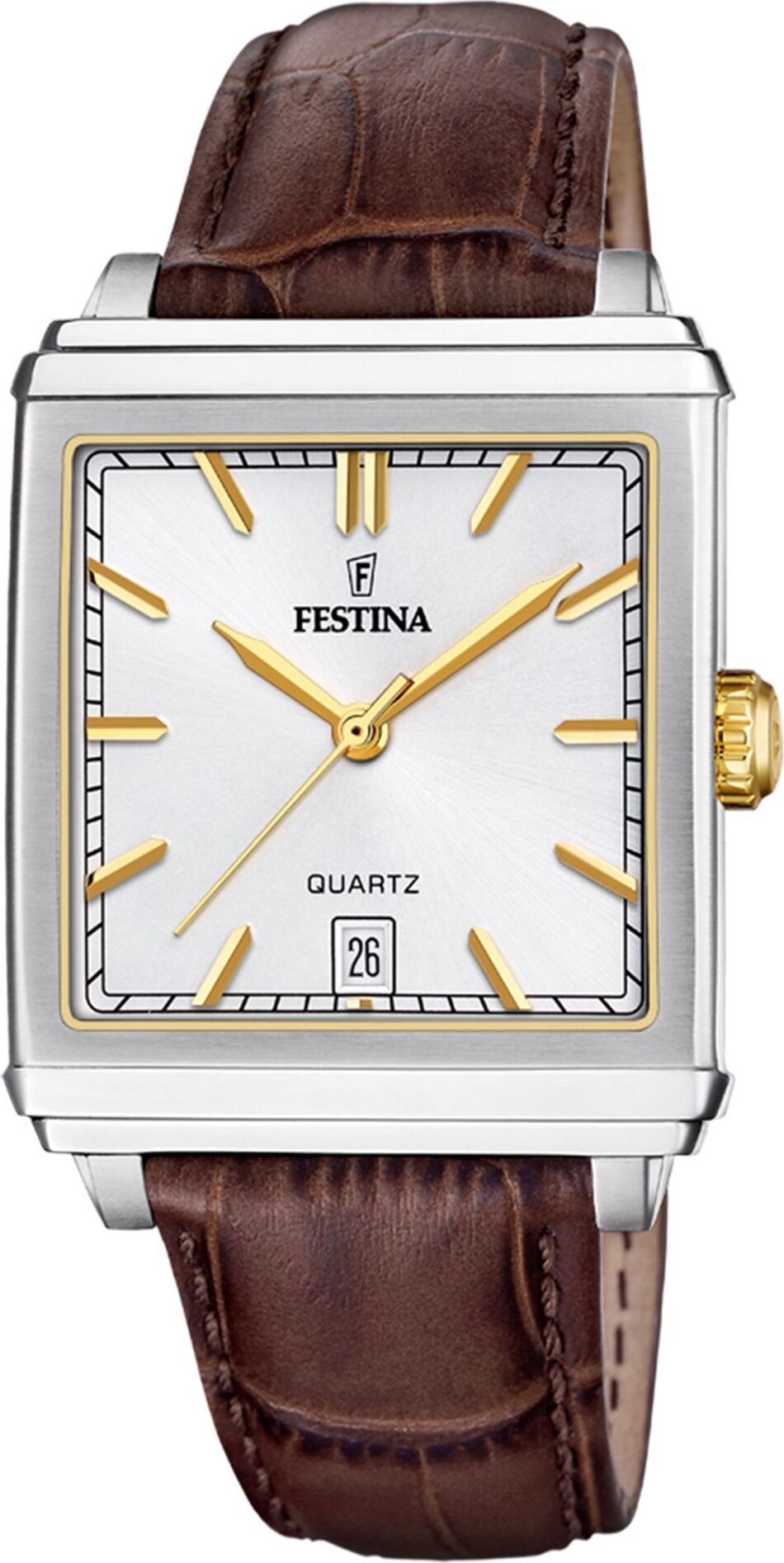 Festina F20681/4 hodinky pánske hodinky kožený remienok dátum hnedý