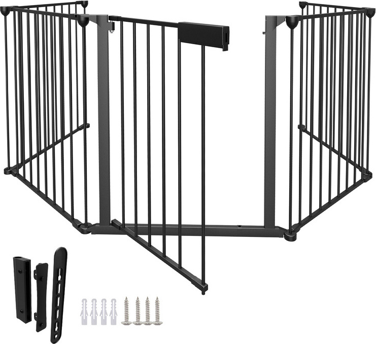 Jopassy Kaminschutzgitter Absperrgitter 5x Türschutzgitter Tierschutzgitter Schwarz RL-HG9160-1-OTjhc