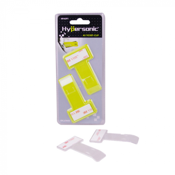 Hypersonic selbstklebender Kartenhalter 7,5 x 4 cm transparent 2 Stück HPA591