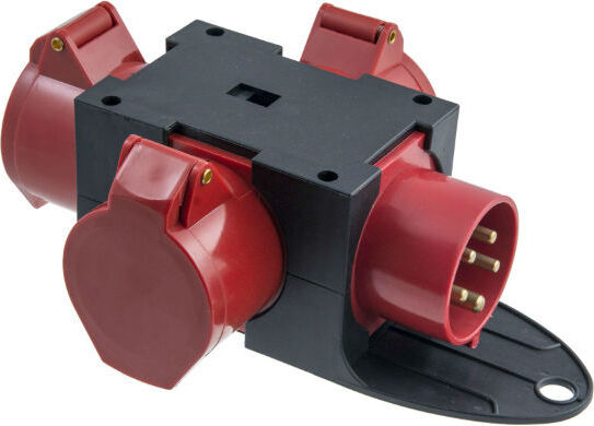 Pawbol Adapter Stromverteiler R-BOX MINI 1 Baustromverteiler Verteiler 3x16A/5p IP44