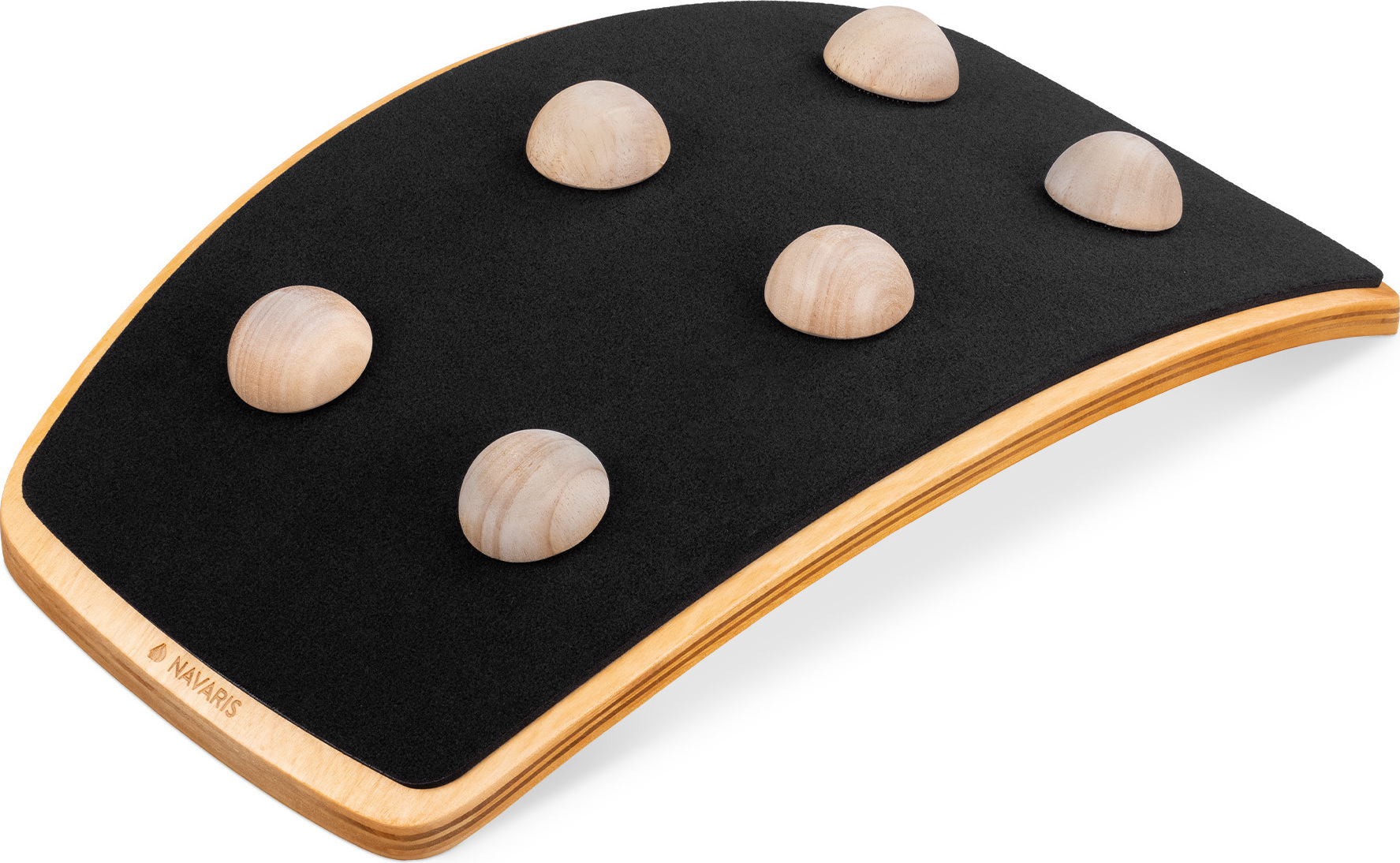 Navaris Rückenstrecker Nackenstrecker aus Holz - Rückendehner Stretcher für Rücken Wirbelsäule Nacken - Rückentrainer inkl. Gebrauchsanweisung 54314.01.01