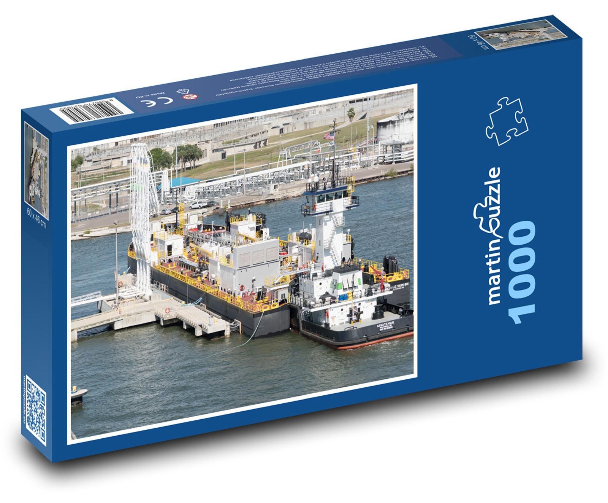 MCprint Puzzle 1000 Frachtschiff im Hafen - martinpuzzle