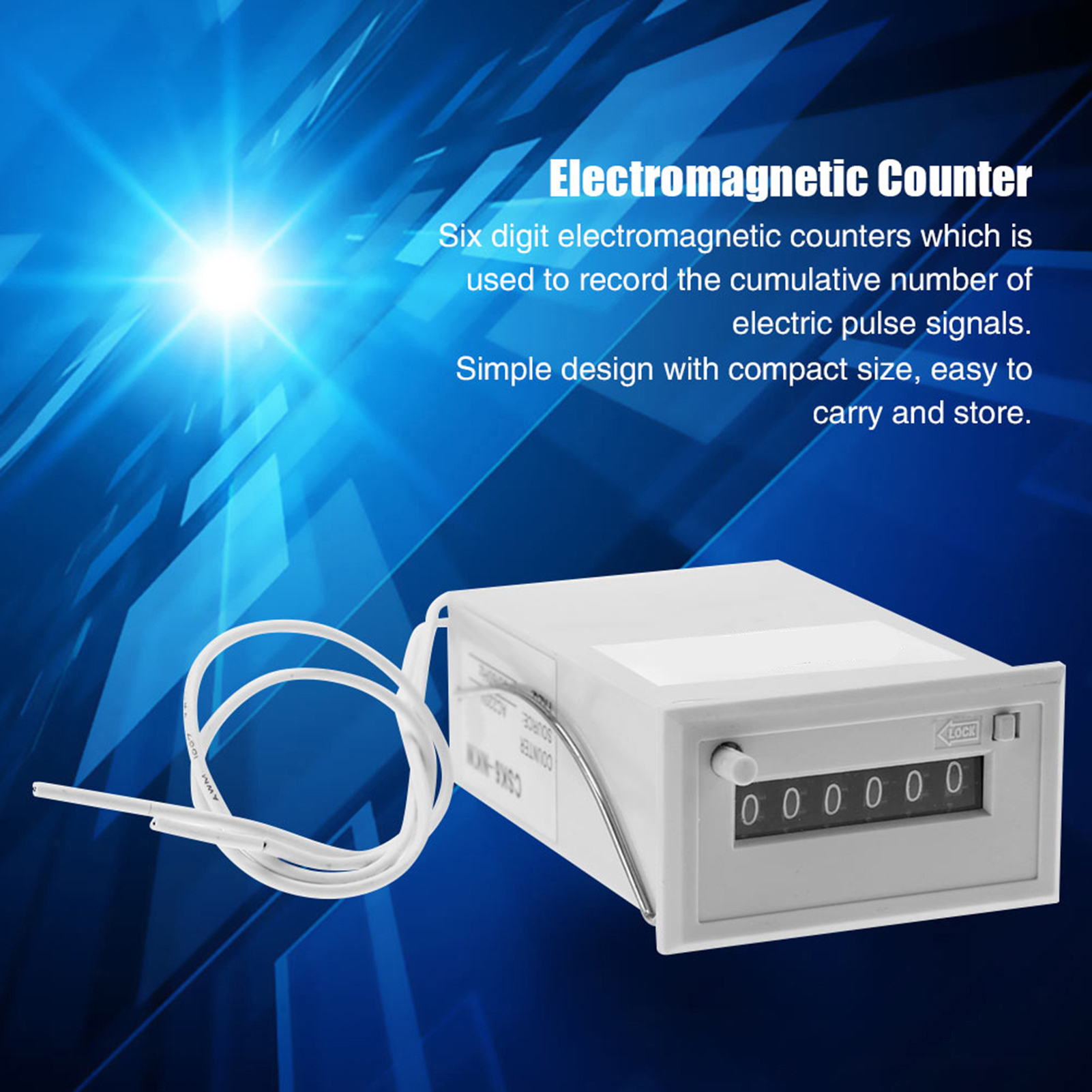 Cocosity Elektromagnetischer Zähler, 6-stelliger Zähler, 6-stelliger Impulszähler, CSK6-NKW Zähler, elektromagnetische Zählung