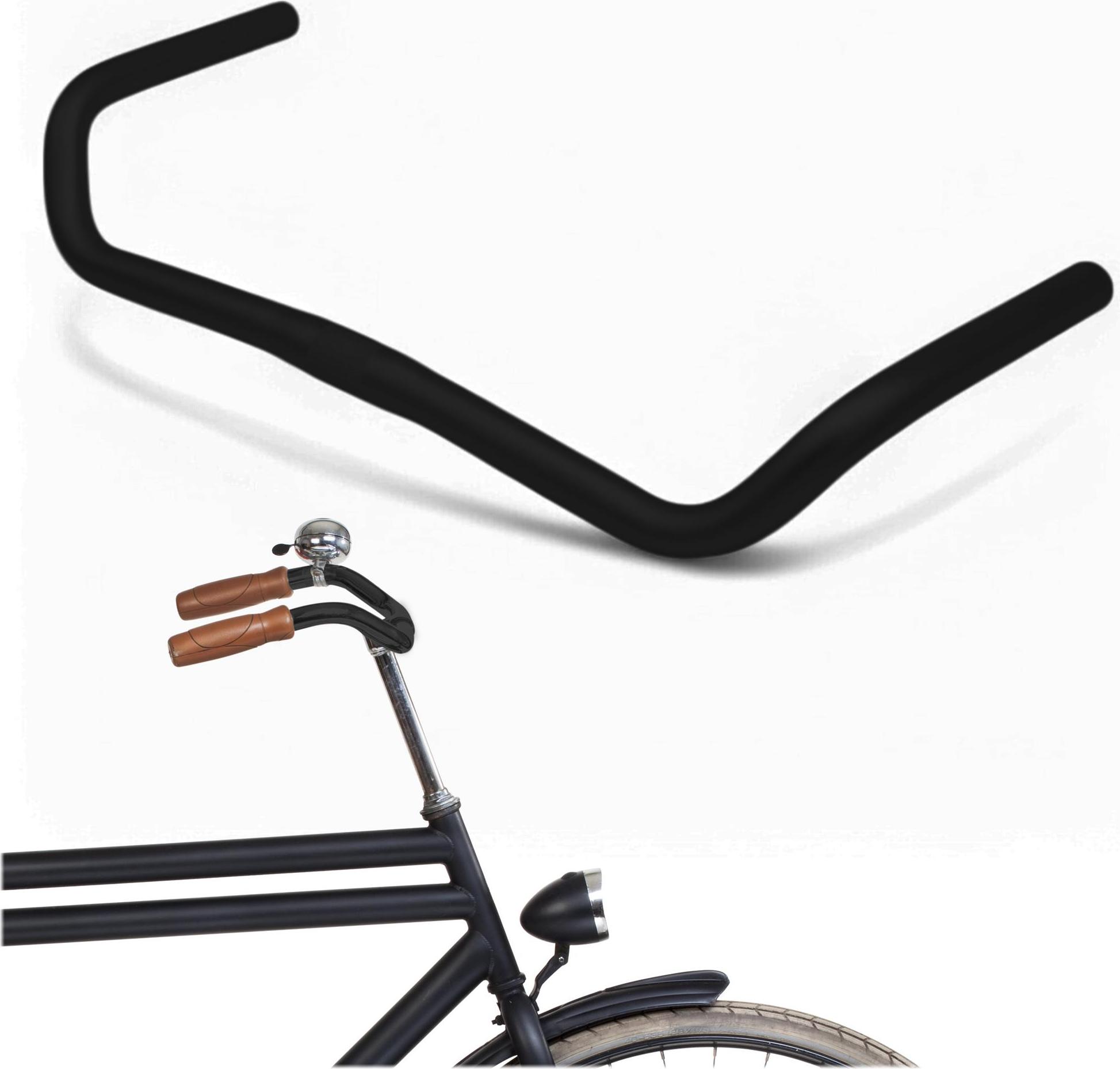 LOEVELOSI Hollandrad-Lenker City Torino 530mm Aluminium Matt-Schwarz HL03BL