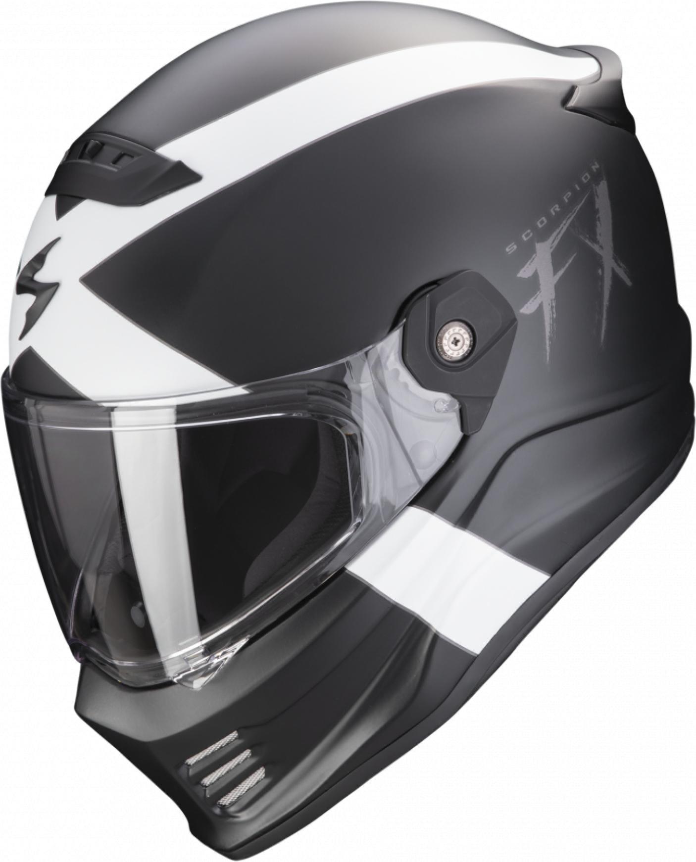 Casco moto SCORPION COVERT FX GALLUS nero opaco/bianco S