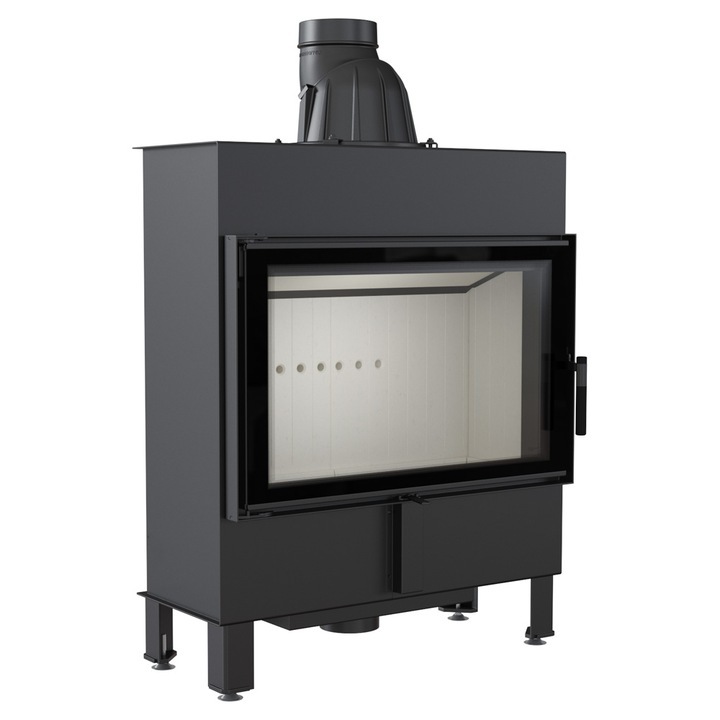 Oceľový krb KRATKI LUCY SLIM 10 kW Ø 160 samozatváracie dvierka