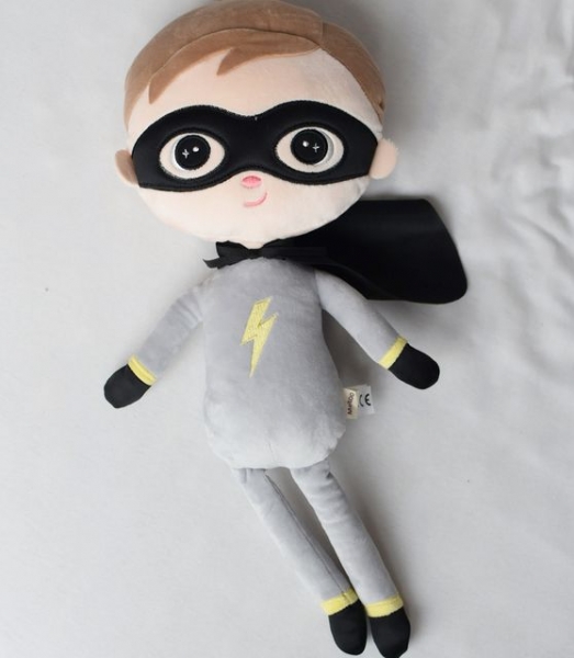Metoo Super Boy Stoffpuppe - grau