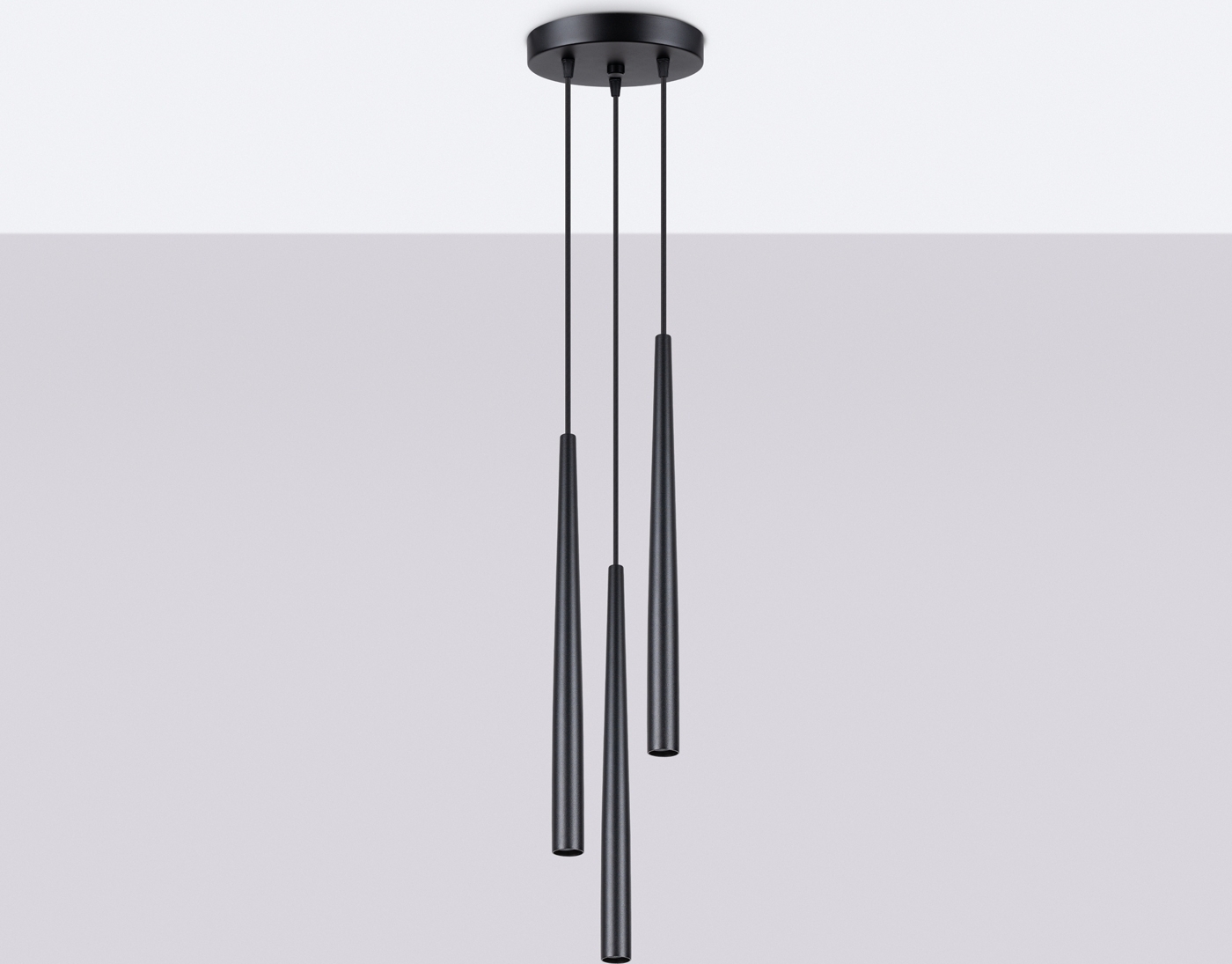 Pendelleuchte BLISS 3P Schwarz 3xG9 8W Stahl 118x19.5x19.5cm Sollux Lighting