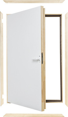 Fakro Kniestocktür/Drempeltür DWT 540 x 790 x 110 mm Fichte Kiefer CPL weiß 869600