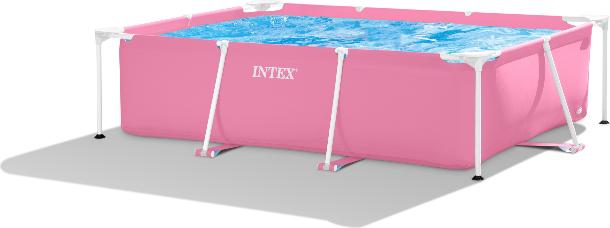 INTEX 28266NP - Różowy prostokątny basen ze stelażem