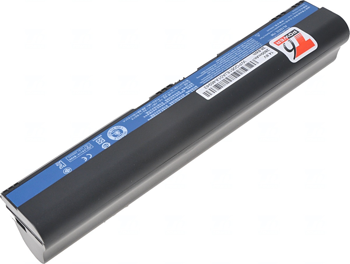 Batéria T6 Power Acer Aspire One 725, 756, V5-121, V5-131, V5-171, TM B113-E, 2600mAh, 38,5Wh, 4cell