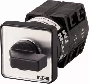 Eaton EIN-AUS-Schalter, TM, 10 A, Einbau, 2 Baueinheit(en), Kontakte: 3, 90 °, rastend, mit 0-Stellung, 0-1, Abwicklungs Nr. 8292 074877