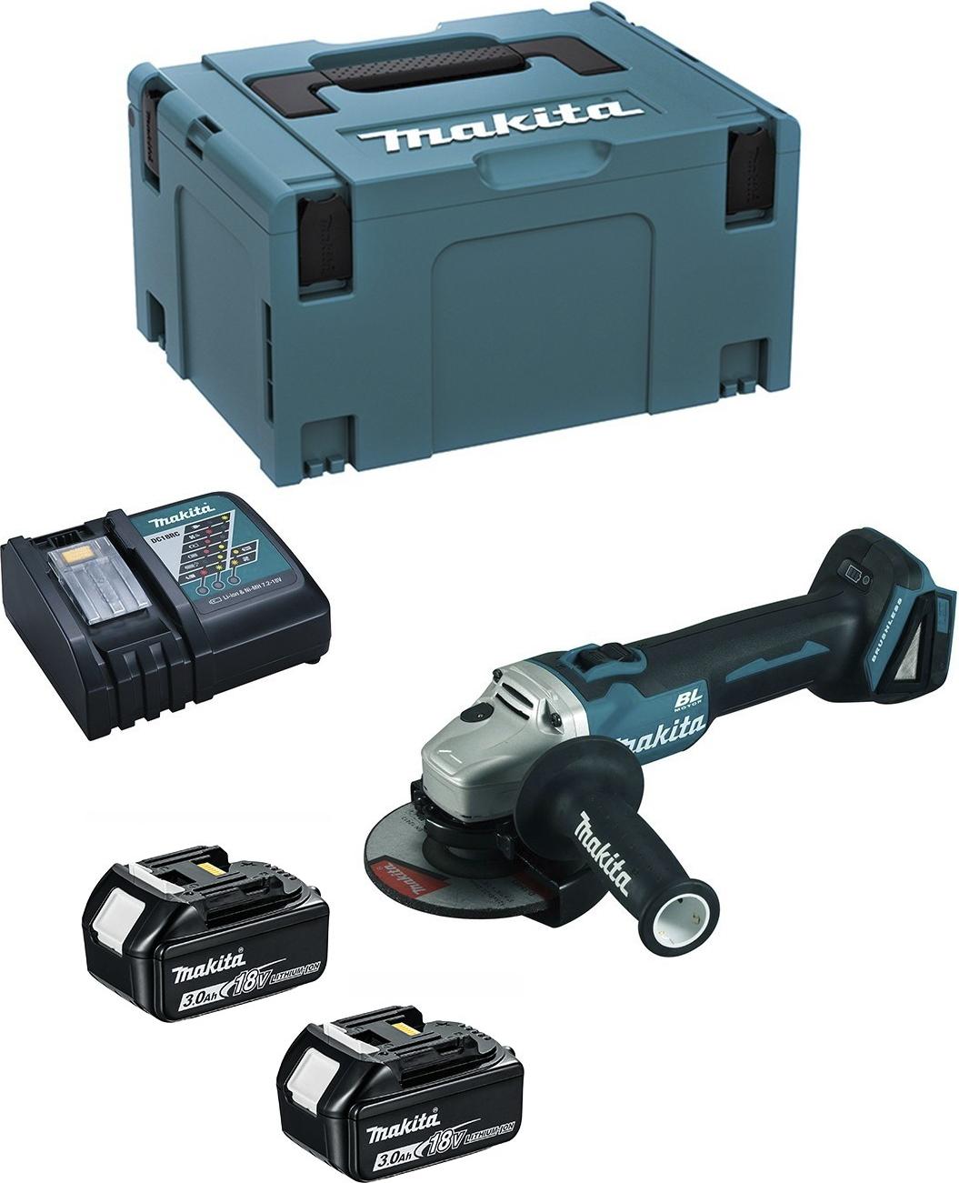 Winkelschleifer 18V LXT Ø125mm (3x3,0 Ah) in MAKPAC- Makita DGA504RF3J 272492